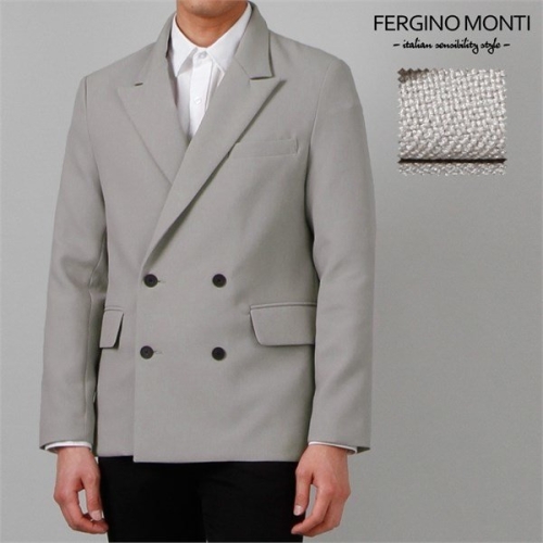  페르지노몬티 FERGINO MONTI 베이직 투버튼 플랩포켓 더블자켓 FMJK1036AF P074139600