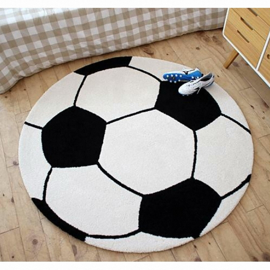 더얀 핸드메이드 축구공 16mm 카페트 원형 (150cm)_이미지