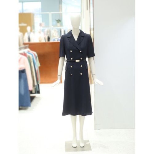 대현 씨씨콜렉트 밸티드 카라넥 롱 원피스 E242MSE138 3350925 66 라이트 베이지