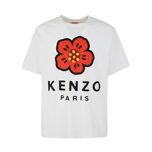 겐조 플라워 티셔츠 FC65TS4074SO (01, 화이트)