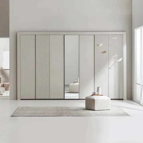 한샘 아트월 거울 붙박이장 대칭형 선반형 (260cm)_이미지