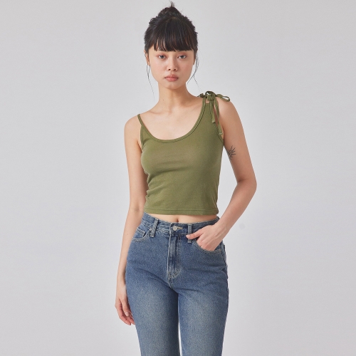 ���¾��з� ž�� DOUBLE-RIBBON SLEEVELESS TOP_T416TP130 CG