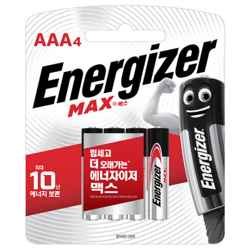 에너자이저 맥스 알카라인 AAA (4개)