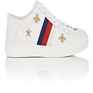 구찌 New Ace Embroidered Leather Sneakers_505428635 상품이미지