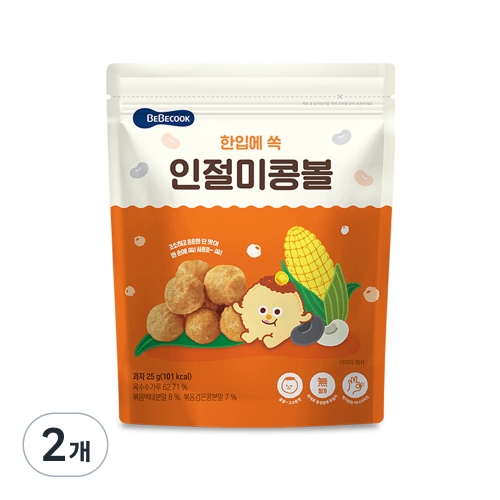 베베쿡 한입에 쏙 인절미콩볼 25g (2개)_이미지