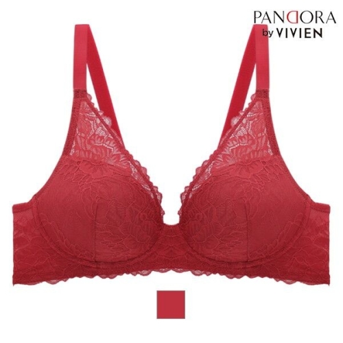 비비안 판도라 C-E컵 레드레이스 풀컵 몰드 노와이어 브라 레드75C-85E VBR7148