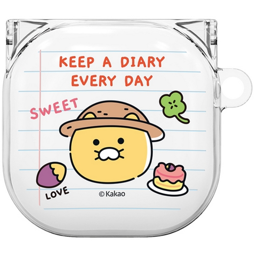 갤럭시 버즈2 프로 춘식이 다이어리 투명슬림 케이스