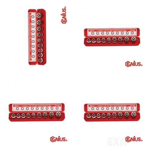  지니어스 별소켓 세트 E타입 TX-409 9pcs 비트소켓 헥사