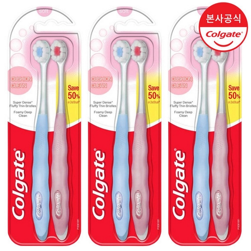 콜게이트 ㅤ쿠션 클린 칫솔 (6개)_이미지