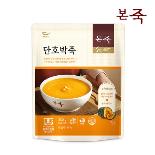 동방푸드마스타 본죽 단호박죽 330g (1개)_이미지