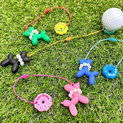 턴트골프 통통 풍선 강아지 티걸이+도넛링