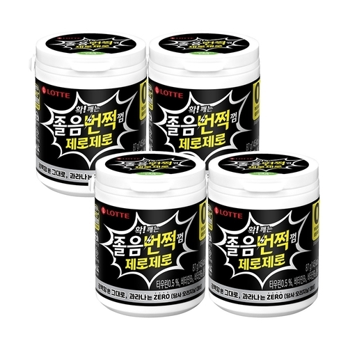 롯데제과 졸음 번쩍껌 제로제로 87g (4개)_이미지