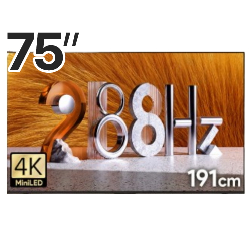 더함 치크 스마트 191cm(75인치) QD-MINILED 288Hz 돌비 AI 구글5.0 (무타공 벽걸이)_이미지
