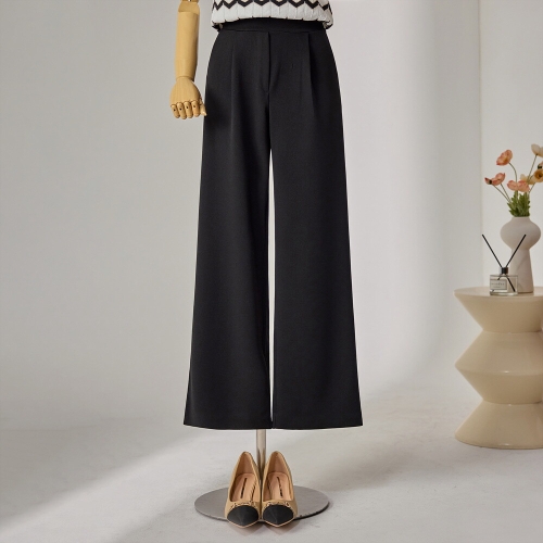 커스텀에이블 55-77 베이직 핀턱 세미와이드 슬랙스_T2604PT027A