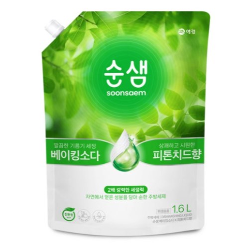 순샘 베이킹소다 피톤치드 리필 1.6L (9개)_이미지