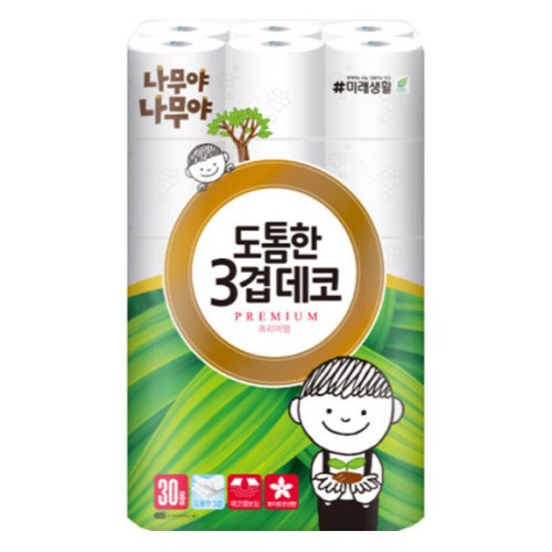 나무야나무야 도톰한 3겹 데코 30m (30롤) (9팩)_이미지