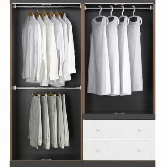 로쏘 델몬 옷장세트 행거형+2단서랍형 (160cm)_이미지