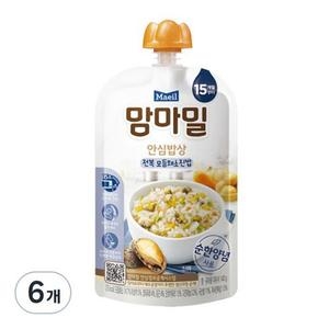 매일유업 맘마밀 안심밥상 전복 모듬채소진밥 140g (6개)_이미지