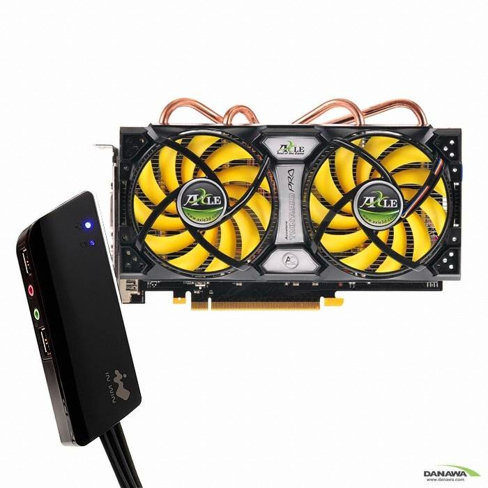 액슬 지포스 GTX460 밀리터리 Over D5 1GB Twinturbo + IN WIN 리모컨