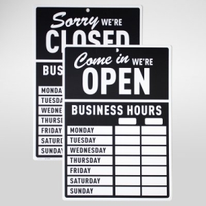 에이모노  Open Closed 비즈니스아워 사인보드
