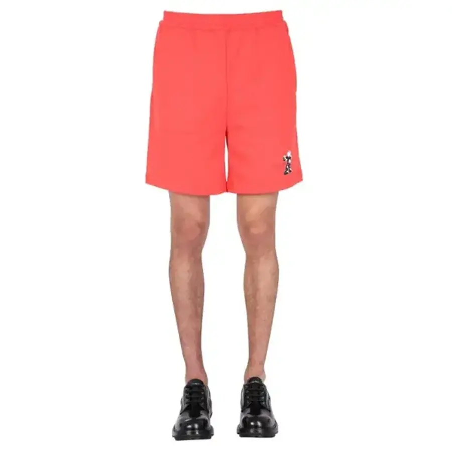 헬무트랑 남성 레드 버뮤다 쇼츠 L04HM209UTK_이미지