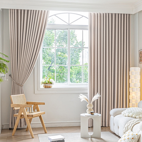 지나송 트윌 형상기억 레일형 암막커튼+레일 세트 (2장, 대형, 220x230cm)_이미지