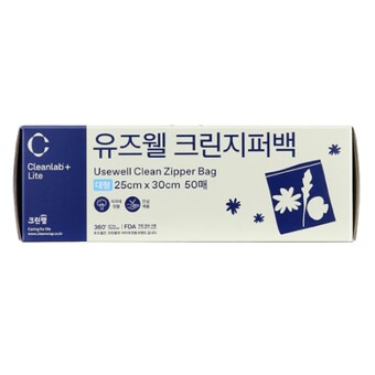 크린랲 유즈웰 크린<b>지퍼</b><b>백</b> 25x30cm (대) 50매