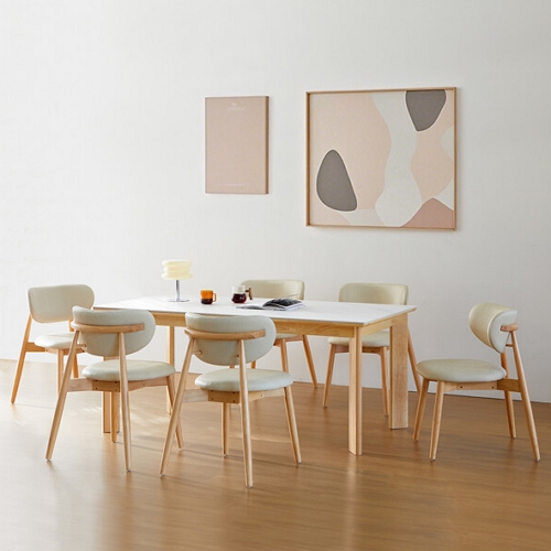 베스트리빙 데이지 노아 포세린 통세라믹 식탁 1800 (의자6개)_이미지