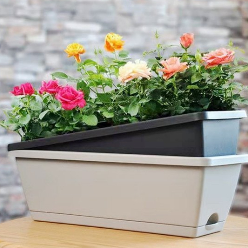 플라스틱 사각화분 대형 회색 베란다텃밭 플랜트박스
