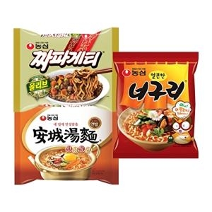 농심 안성탕면5개 + 짜파게티5개 + 너구리5개