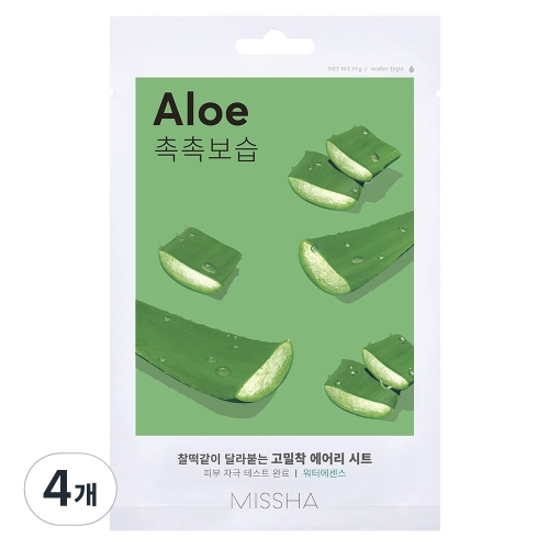 미샤 에어리 밀착 시트 마스크 알로에 (4매)_이미지