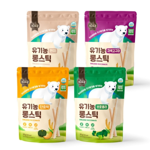 유기농 아기과자 롱스틱 4종세트