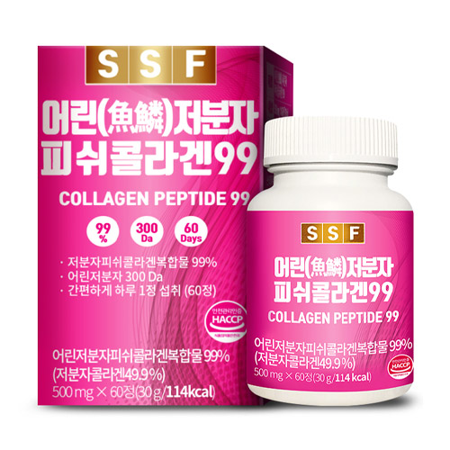 순수식품 저분자 피쉬 콜라겐 99 500mg 60정 (4개)