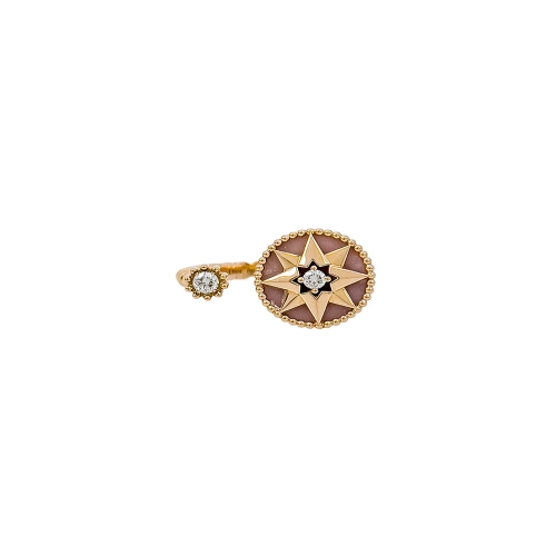 크리스찬디올 엘러브 로즈드방 링 51호 18K 핑크골드 다이아몬드 핑크오팔 6ET0203_이미지