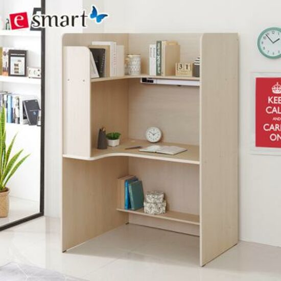 e스마트 1인실 그랜드 독서실책상 1600+5단계 LED스탠드