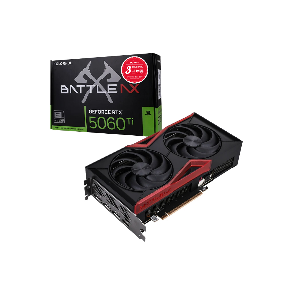 COLORFUL 지포스 RTX 5060 Ti 토마호크 DUO D7 8GB 피씨디렉트_이미지