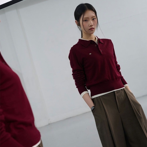 제너럴아이디어 WOMAN 울 라이트 카라 풀오버 3COL / WBE3L05528