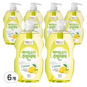 베이킹소다 주방세제 레몬향 780ml 6개