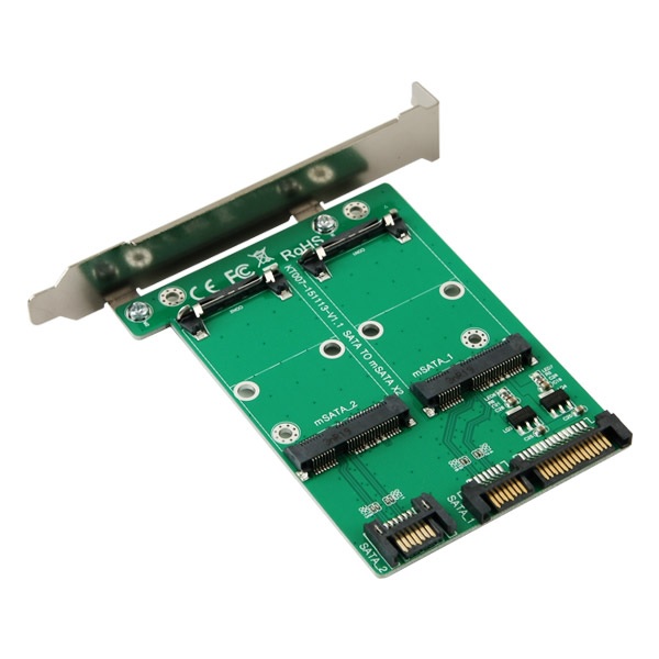 라이트컴 COMS mSATA to <b>SATA</b> 컨버터 2포트 (KS972)