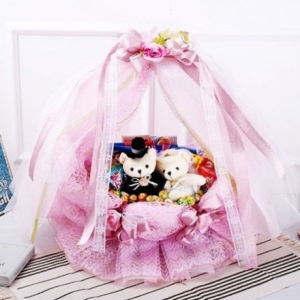 CO 웨딩바구니 핑크 빼빼로 데이 수능 선물 8959773