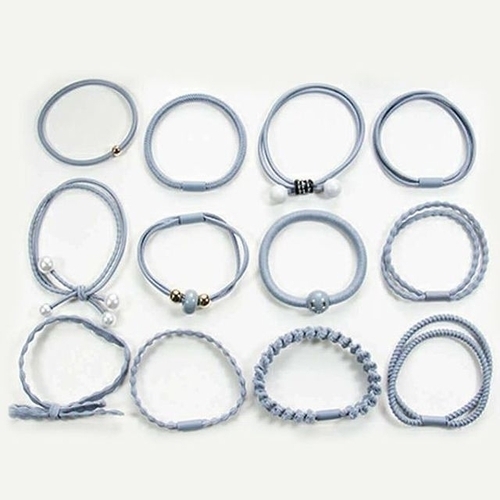 몽그리스카이블루세트 고무줄 헤어 머리핀 머리고무줄 W1A4BD1260309