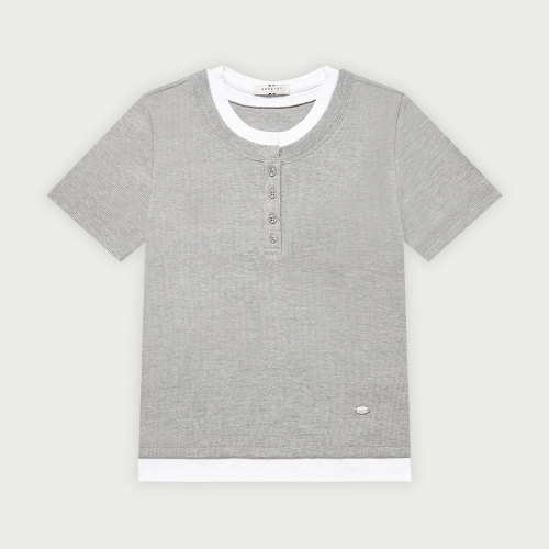 행텐 여성 웨일 슬림핏 헨리넥 티셔츠_003 10530-131-611-45