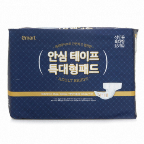 노브랜드 안심 테이프 특대형패드 18개 (1팩(18개))_이미지