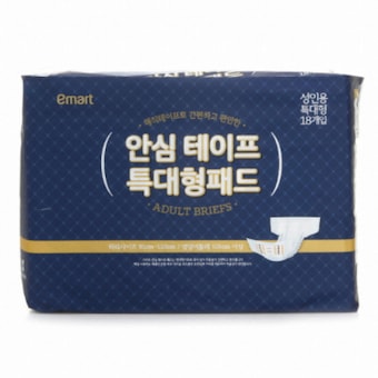 노브랜드 안심 테이프 특대형패드 18개