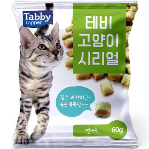 테비토퍼 테비 고양이시리얼 연어 60g (5개)_이미지