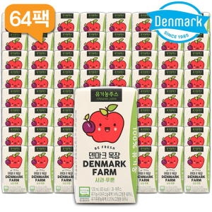 동원F&B 덴마크목장 유기농주스 사과푸룬 120ml (48개)_이미지