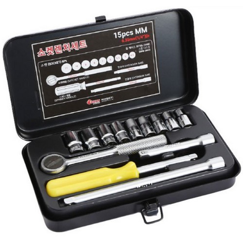 세신버팔로 1/4인치 소켓렌치세트 (15pcs)