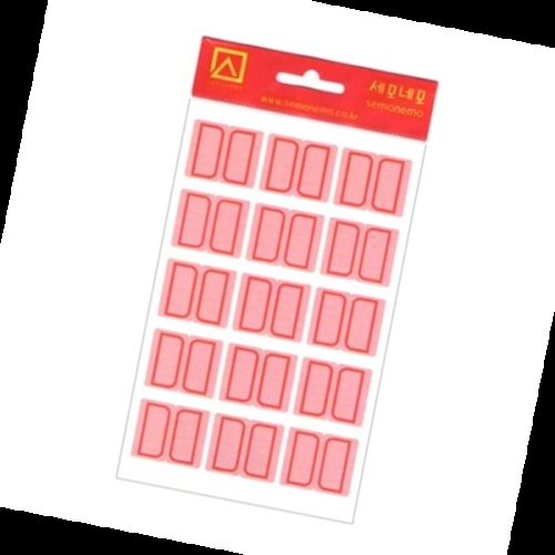 세모네모 1000 일반견출지 10-103-1R 7매 적색 개 1개입_이미지