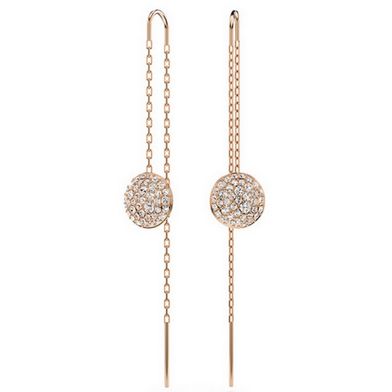 스와로브스키 Meteora 로즈골드 드롭 체인 귀걸이 5689427_이미지