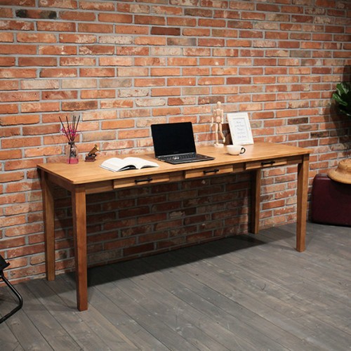 디자이너스룸 이스테지아 원목 컴퓨터 S 책상 (1800x600)_이미지